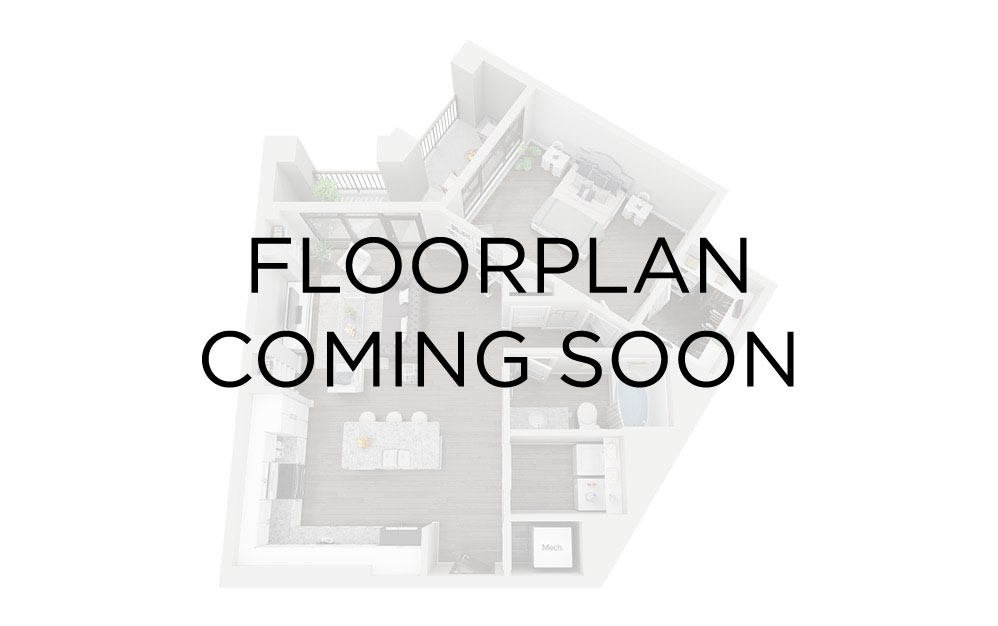 SXL - Studio floorplan layout with 1 bathroom and 660 square feet